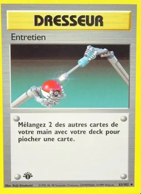 Entretien, carte Pokémon BS 83 — extension Set de Base