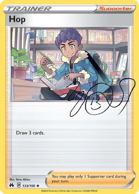 Hop, Pokémon card CRZ 133 — Crown Zenith set