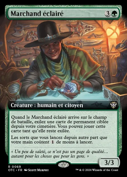 Marchand éclairé, carte Magic OTC 69 — extension Outlaws of Thunder Junction Commander