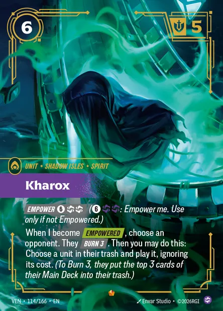 Kharox, Riftbound card VEN 114 — Vendetta set
