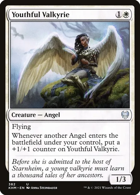 Youthful Valkyrie, Magic card KHM 382 — Kaldheim set