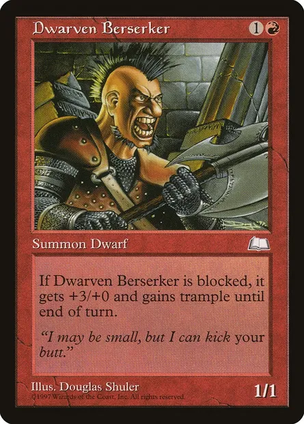 Dwarven Berserker, Magic card WTH 97 — Weatherlight set
