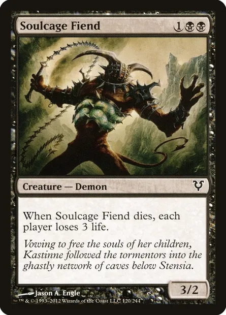 Soulcage Fiend, Magic card AVR 120 — Avacyn Restored set