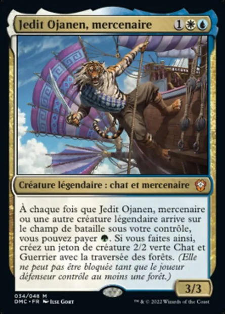 Jedit Ojanen, mercenaire, carte Magic DMC 34 — extension Dominaria United Commander