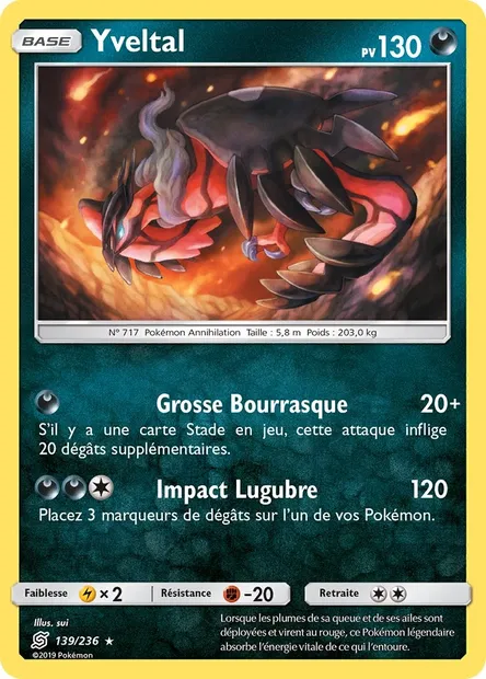 Yveltal, carte Pokémon UNM 139 — extension Harmonie des Esprits