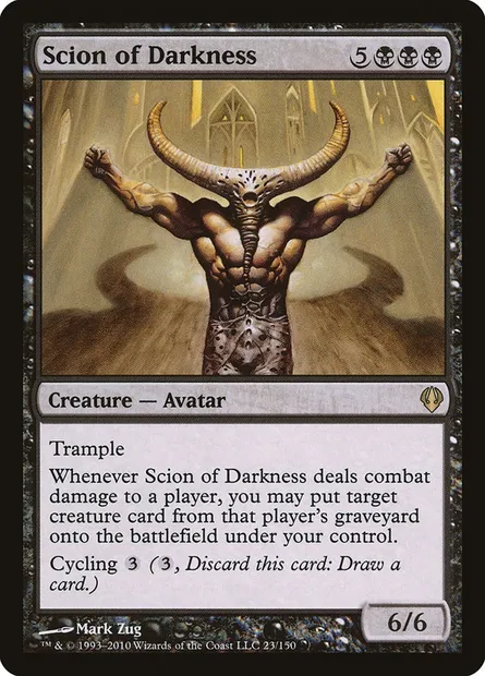 Scion des ténèbres, carte Magic ARC 23 — extension Archenemy