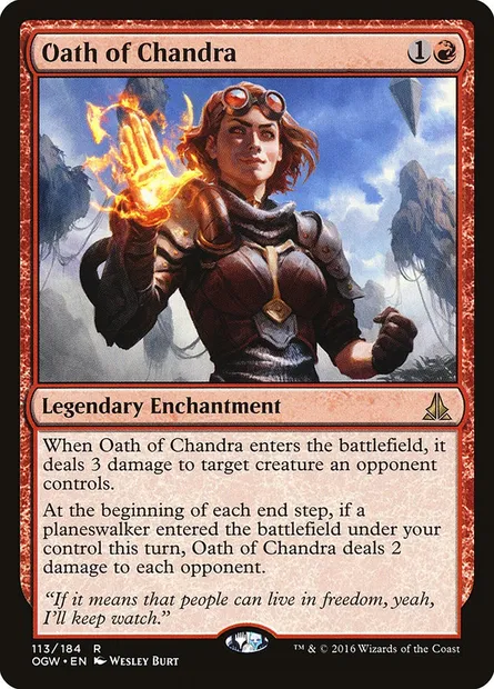 Oath of Chandra, Magic card OGW 113 — Oath of the Gatewatch set