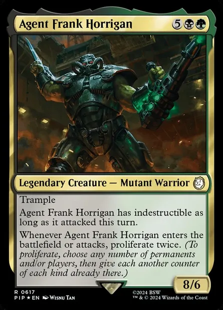 Agent Frank Horrigan, carte Magic PIP 617 — extension Fallout