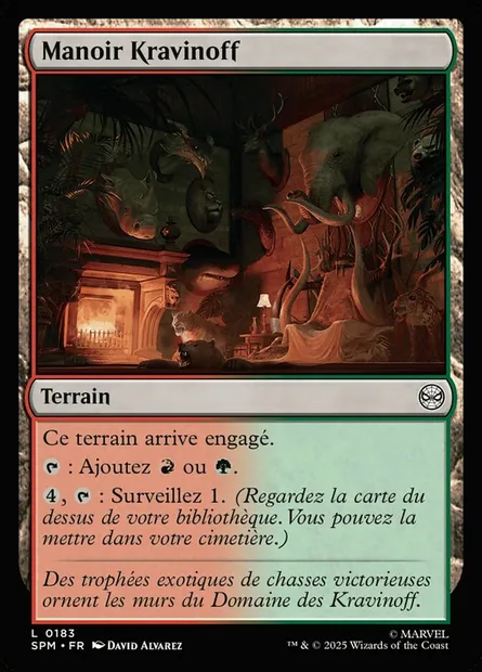 Manoir sauvage, carte Magic SPM 183 — extension Marvel's Spider-Man