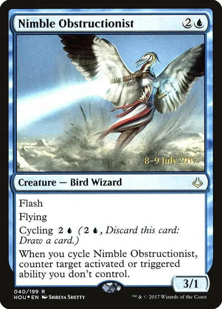 Nimble Obstructionist, Magic card PHOU 40s — Hour of Devastation Promos set