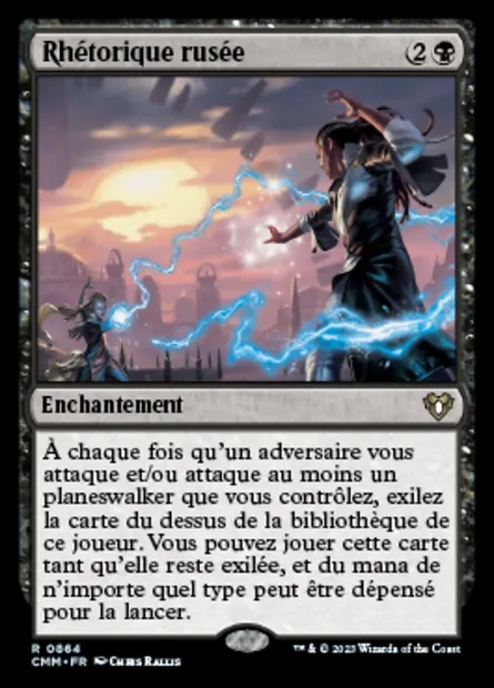 Rhétorique rusée, carte Magic CMM 864 — extension Commander Masters