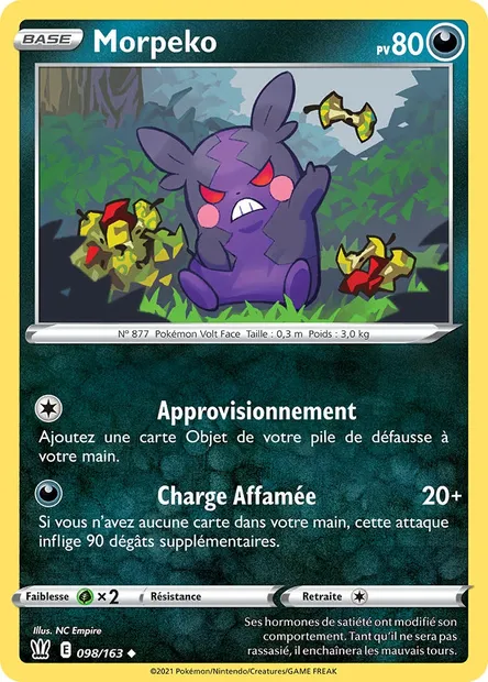 Morpeko, carte Pokémon BST 98 — extension Styles de combat