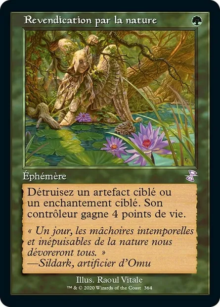 Revendication par la nature, carte Magic TSR 364 — extension Spirale Temporelle Remastered