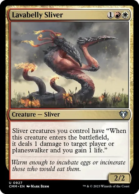 Lavabelly Sliver, Magic card CMM 927 — Commander Masters set