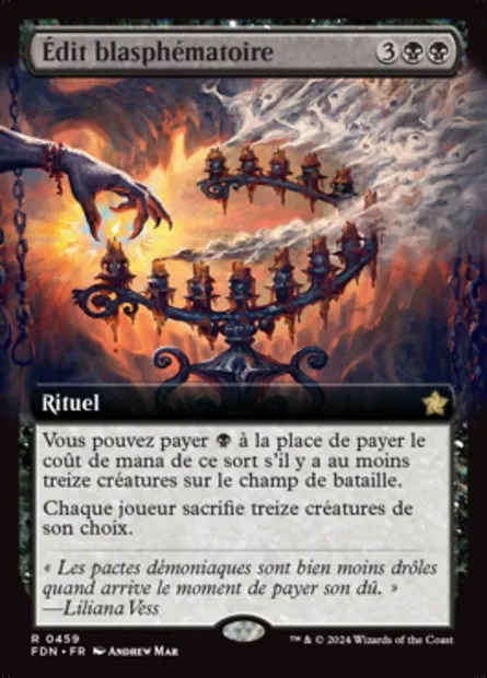 Édit blasphématoire, carte Magic FDN 459 — extension Foundations