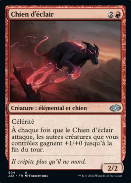 Chien d'éclair, carte Magic J22 504 — extension Jumpstart 2022