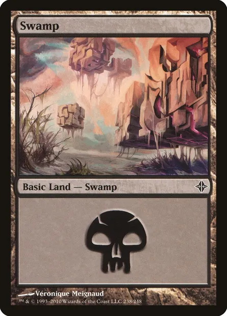 Swamp, Magic card ROE 238 — Rise of the Eldrazi set