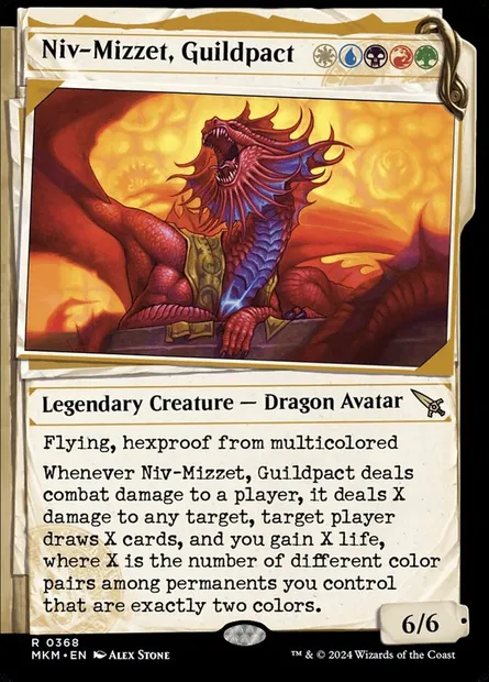Niv-Mizzet, Guildpact, Magic card MKM 368 — Murders at Karlov Manor set