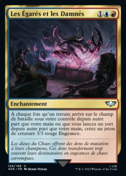 Les Égarés et les Damnés, carte Magic 40K 129 — extension Warhammer 40,000 Commander