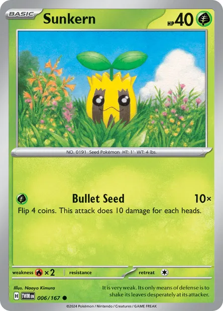 Sunkern, Pokémon card TWM 006 — Twilight Masquerade set
