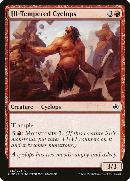 Cyclope irascible, carte Magic CN2 166 — extension Conspiracy: Take the Crown