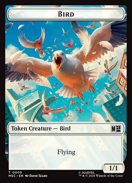 Bird, carte Magic TMSC 5 — extension Marvel Super Heroes Commander Tokens