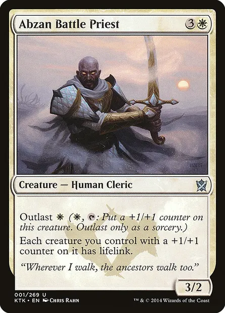 Abzan Battle Priest, Magic card KTK 1 — Khans of Tarkir set