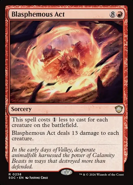 Blasphemous Act, Magic card SOC 238 — Secrets of Strixhaven Commander set