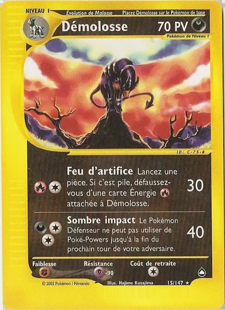 Démolosse, carte Pokémon AQ 15 — extension Aquapolis