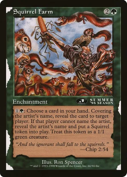 Squirrel Farm, Magic card OLEP 49 — Oversized League Prizes set