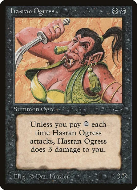 Hasran Ogress, carte Magic ARN 27† — extension Arabian Nights
