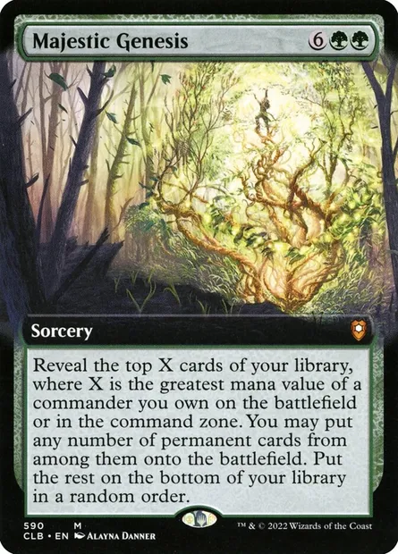 Majestic Genesis, Magic card CLB 590 — Commander Legends: Battle for Baldur's Gate set