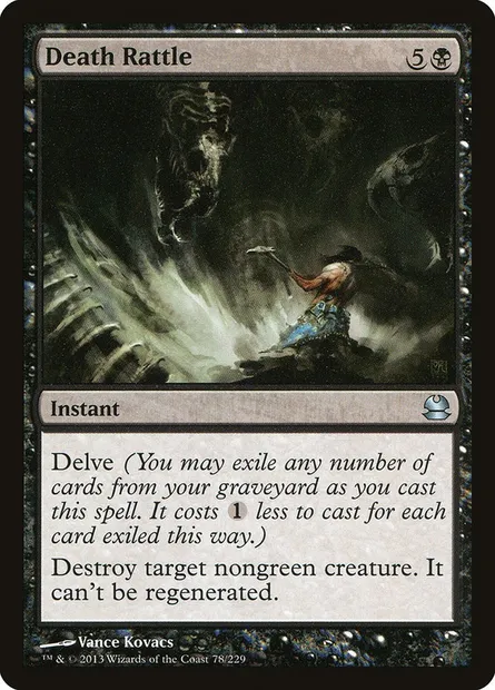 Death Rattle, Magic card MMA 78 — Modern Masters set