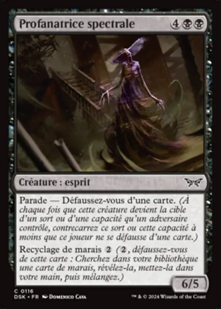 Profanatrice spectrale, carte Magic DSK 116 — extension Duskmourn: House of Horror