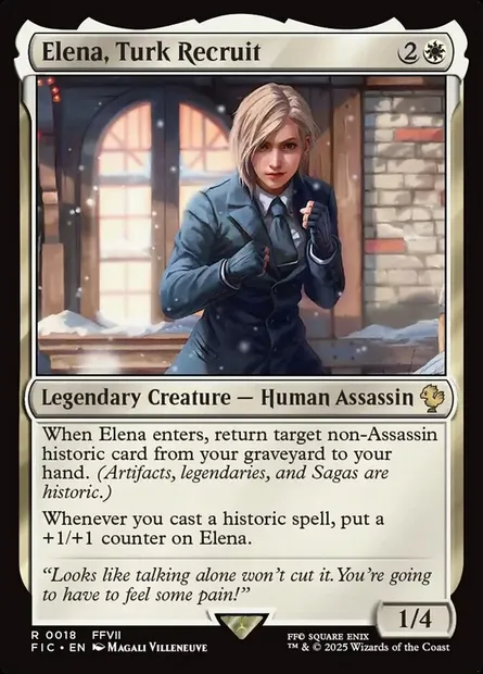 Elena, Turk Recruit, Magic card FIC 18 — Final Fantasy Commander set
