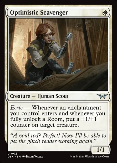 Optimistic Scavenger, Magic card DSK 21 — Duskmourn: House of Horror set