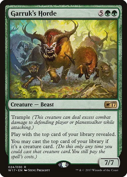 Garruk's Horde, Magic card W17 24 — Welcome Deck 2017 set