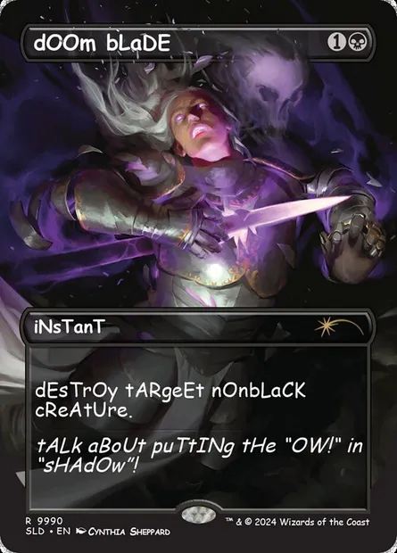 Doom Blade, Magic card SLD 9990 — Secret Lair Drop set