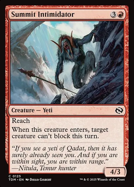 Summit Intimidator, Magic card TDM 125 — Tarkir: Dragonstorm set