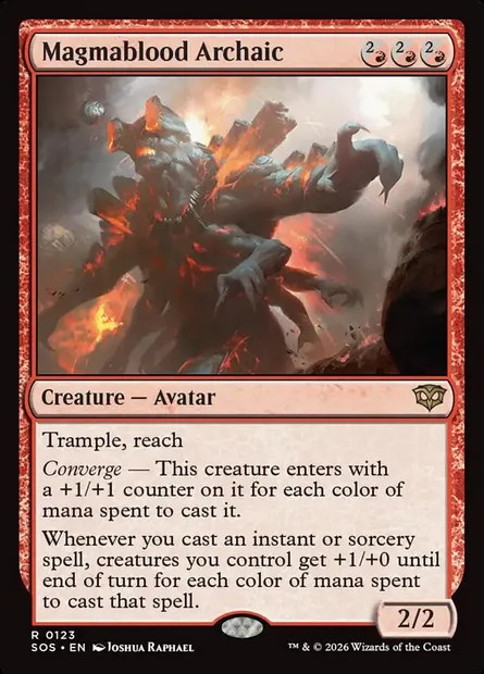 Magmablood Archaic, Magic card SOS 123 — Secrets of Strixhaven set