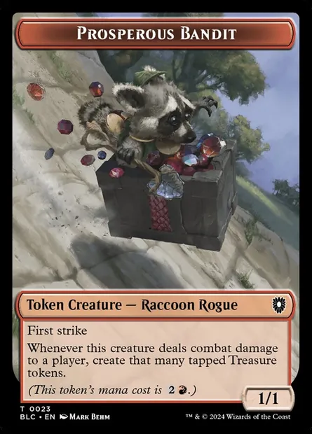 Prosperous Bandit, Magic card TBLC 23 — Bloomburrow Commander Tokens set