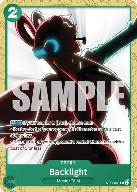 Backlight, One Piece card ST11-003 — Uta set