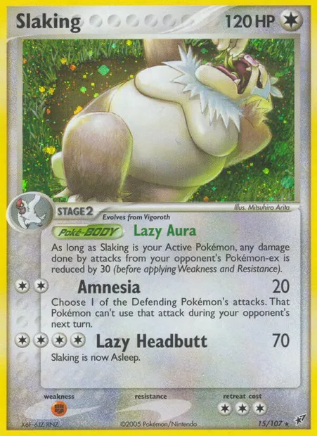 Slaking, Pokémon card DX 15 — Deoxys set