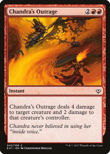 Chandra's Outrage, Magic card E01 43 — Archenemy: Nicol Bolas set