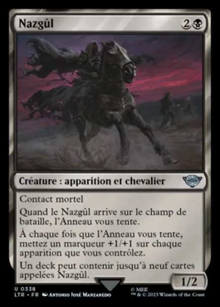 Nazgûl, carte Magic LTR 338 — extension Le Seigneur des Anneaux : chroniques de la Terre du Milieu