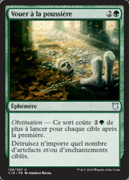 Vouer à la poussière, carte Magic C18 136 — extension Commander 2018