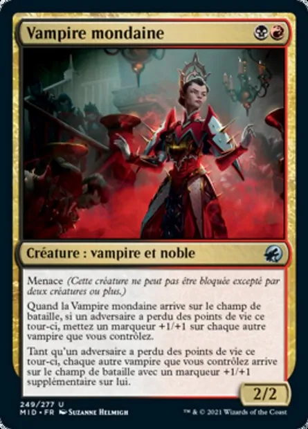 Vampire mondaine, carte Magic MID 249 — extension Innistrad : chasse de minuit