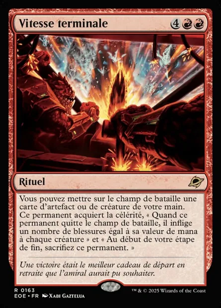 Vitesse terminale, carte Magic EOE 163 — extension Edge of Eternities