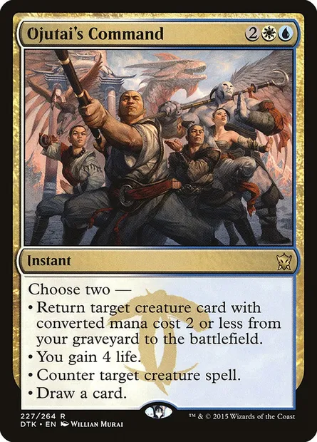 Ojutai's Command, Magic card DTK 227 — Dragons of Tarkir set