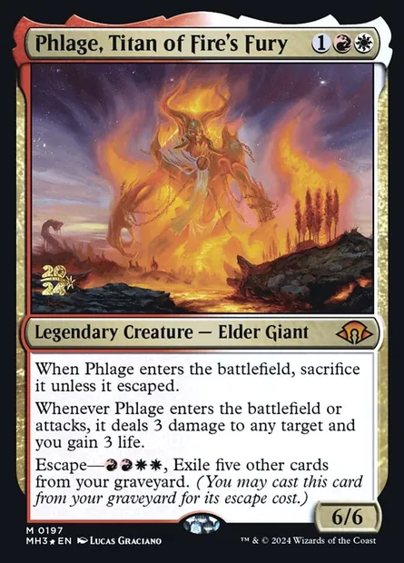 Phlage, Titan of Fire's Fury, Magic card PMH3 197s — Modern Horizons 3 Promos set